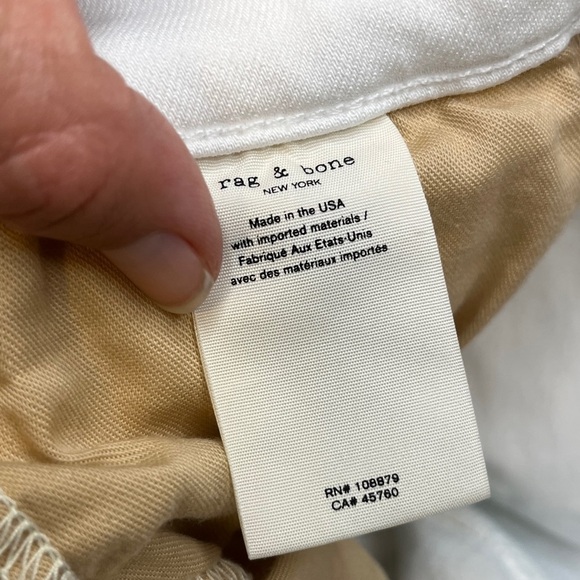 Rag & Bone Crop Flare White Jeans Raw Hem 26 - Picture 6 of 14
